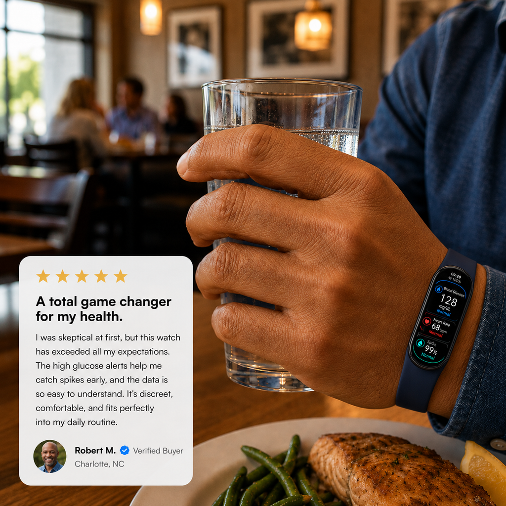 🔥80% OFF Launch Offer  🏆 2026 Pryxo™ M9 Non-Invasive Smart Band 📈12 health reports - No-Prick