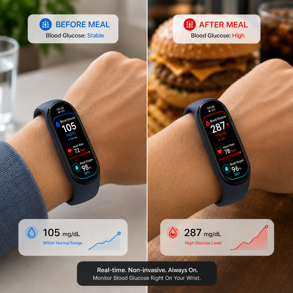🔥80% OFF Launch Offer  🏆 2026 Pryxo™ M9 Non-Invasive Smart Band 📈12 health reports - No-Prick