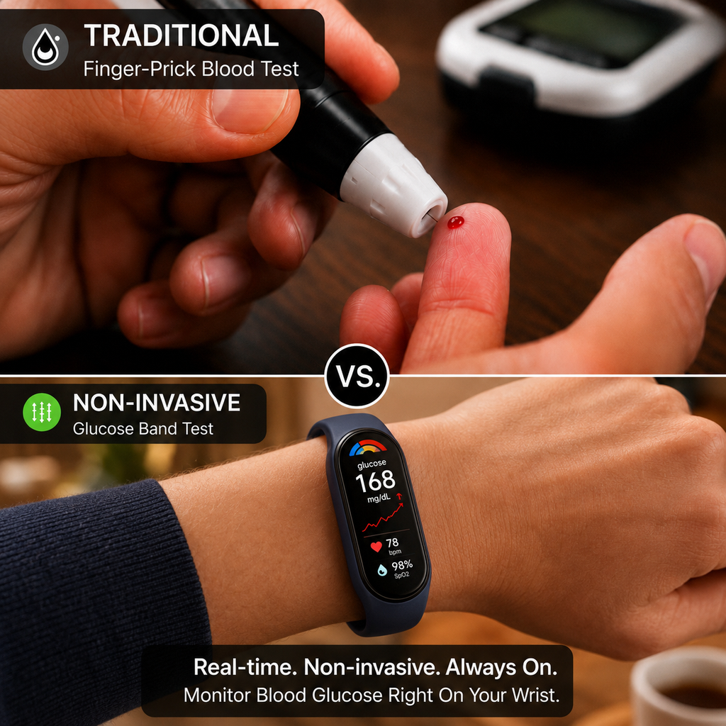 🔥80% OFF Launch Offer  🏆 2026 Pryxo™ M9 Non-Invasive Smart Band 📈12 health reports - No-Prick